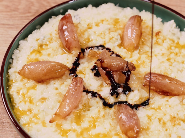 RISOTTO AL GORGONZOLA E SCALOGNO